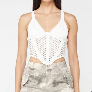 White crotchet top